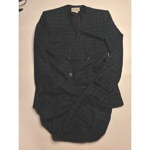 VTG Saville Women's Size 10 Skirt Suit Set Plaid‎ Wool Blend Career Style Preppy